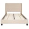 Flash Furniture Full Size Beige Fabric Platform Bed & Mattress HG-BM10-34-GG - alternate 3